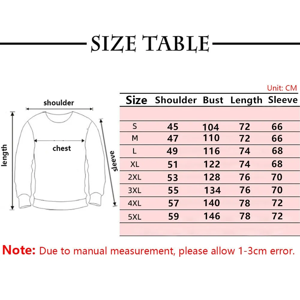 Retro Men's 3D Print Cotton Pullover Casual Crew Neck Long Sleeve T-shirts Autumn Loose Tops Blouse Men's Clothing