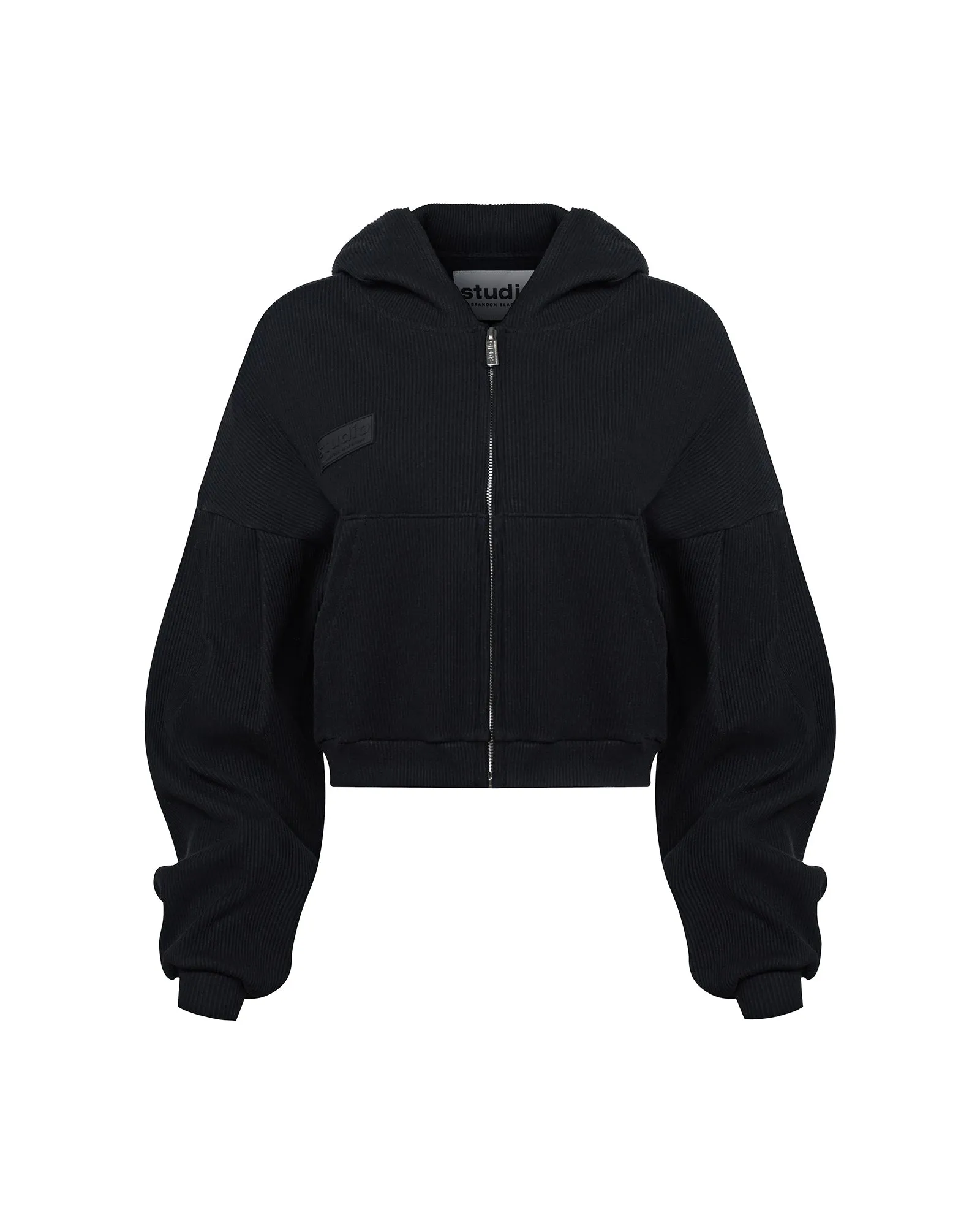 Ribbed Zip Hoodie