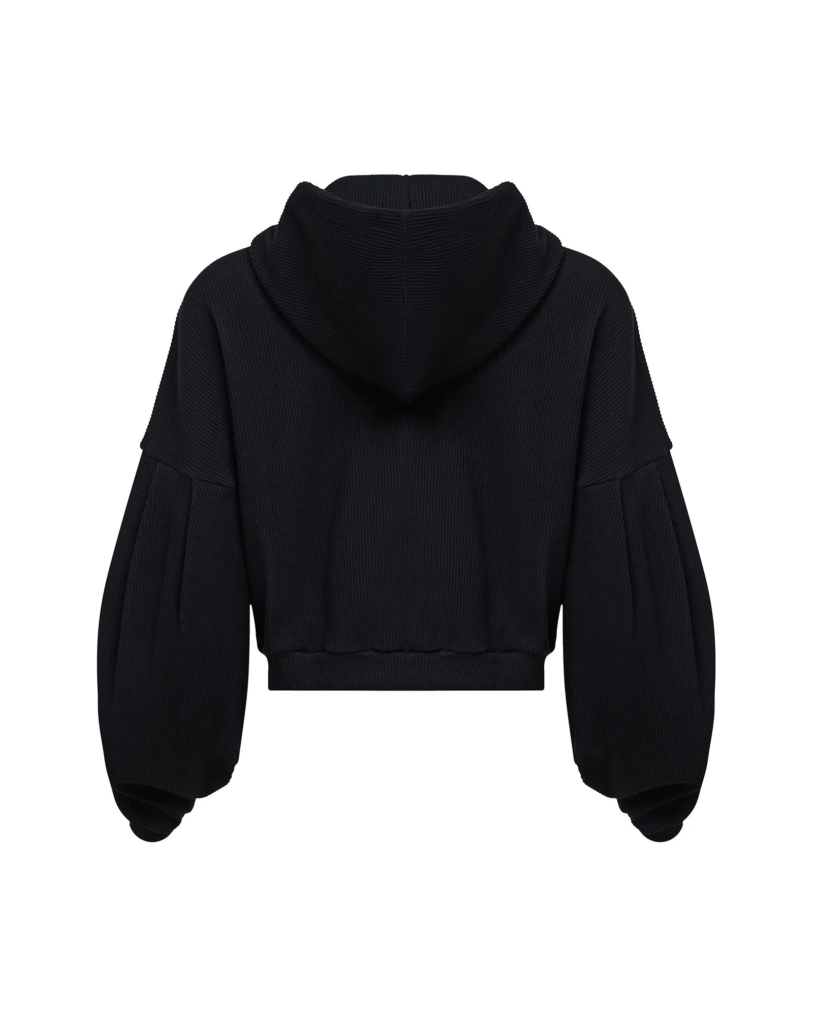 Ribbed Zip Hoodie