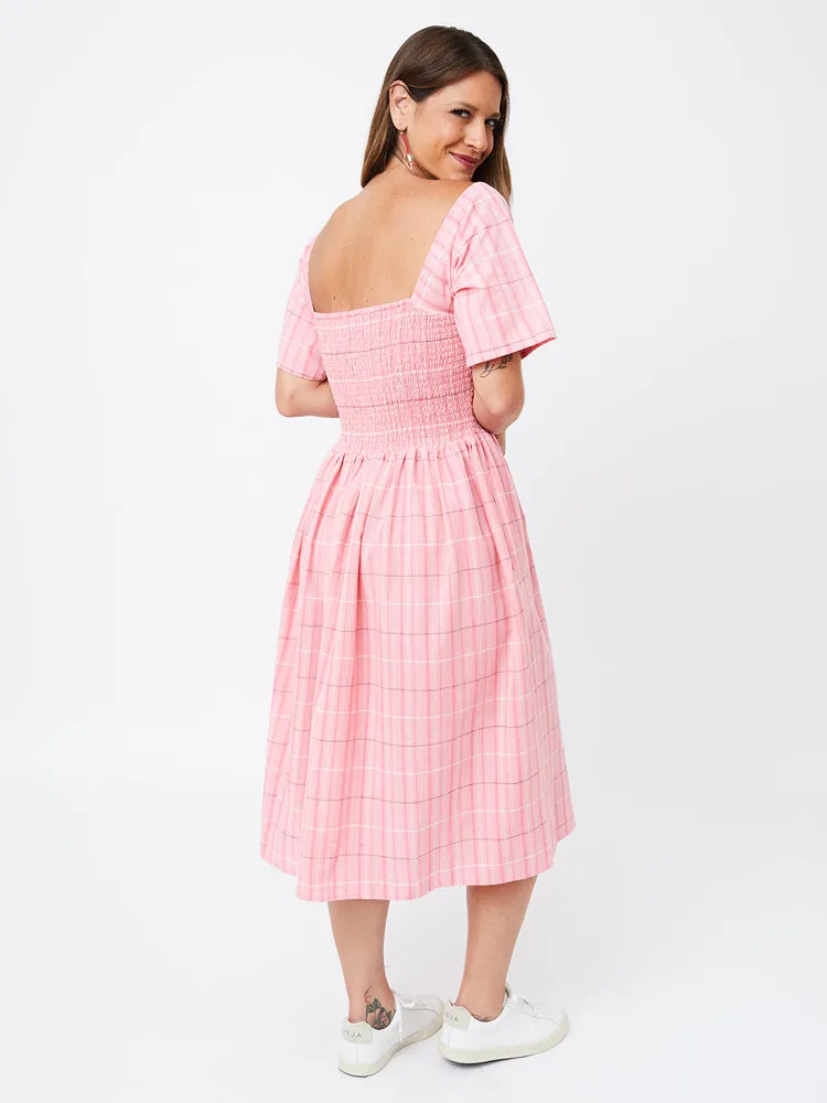Teddy Dress - Pink Plaid