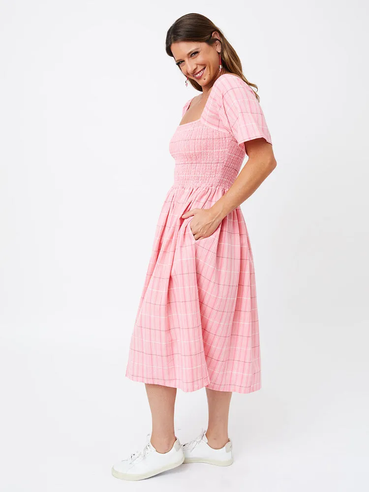 Teddy Dress - Pink Plaid