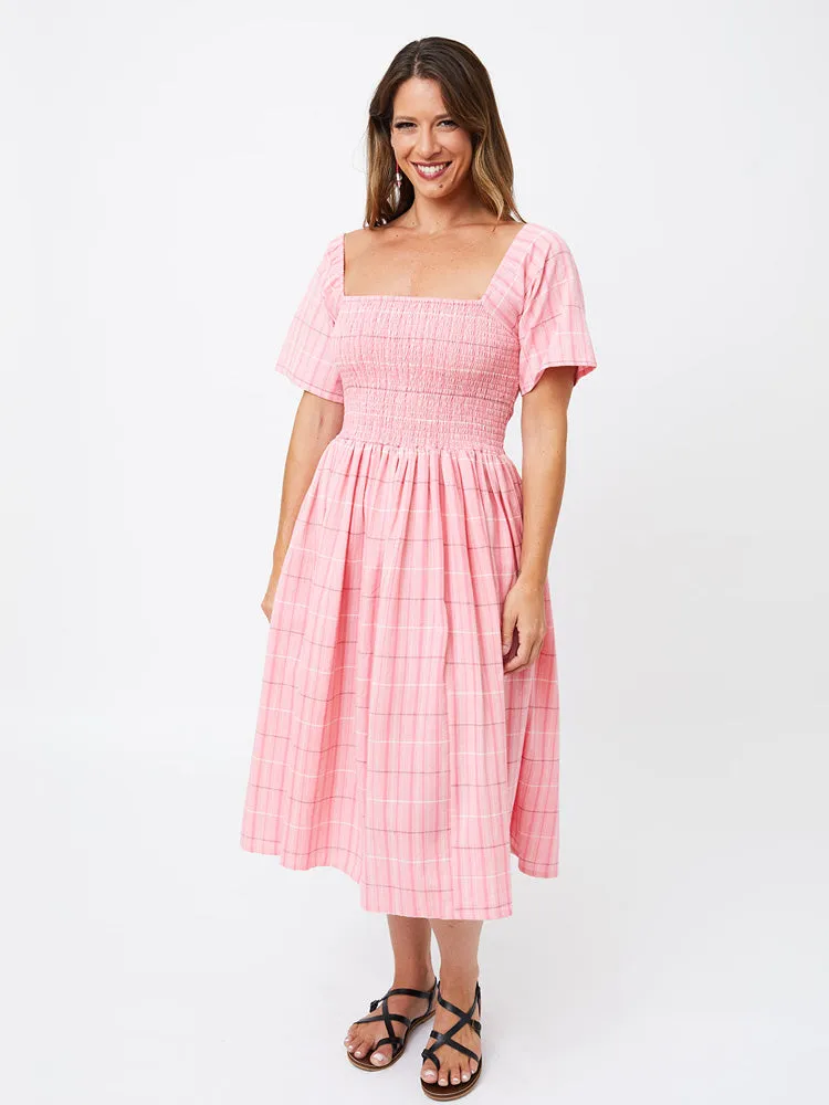 Teddy Dress - Pink Plaid