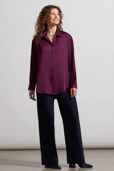 Tri 7935O Satin Button Up Shirt