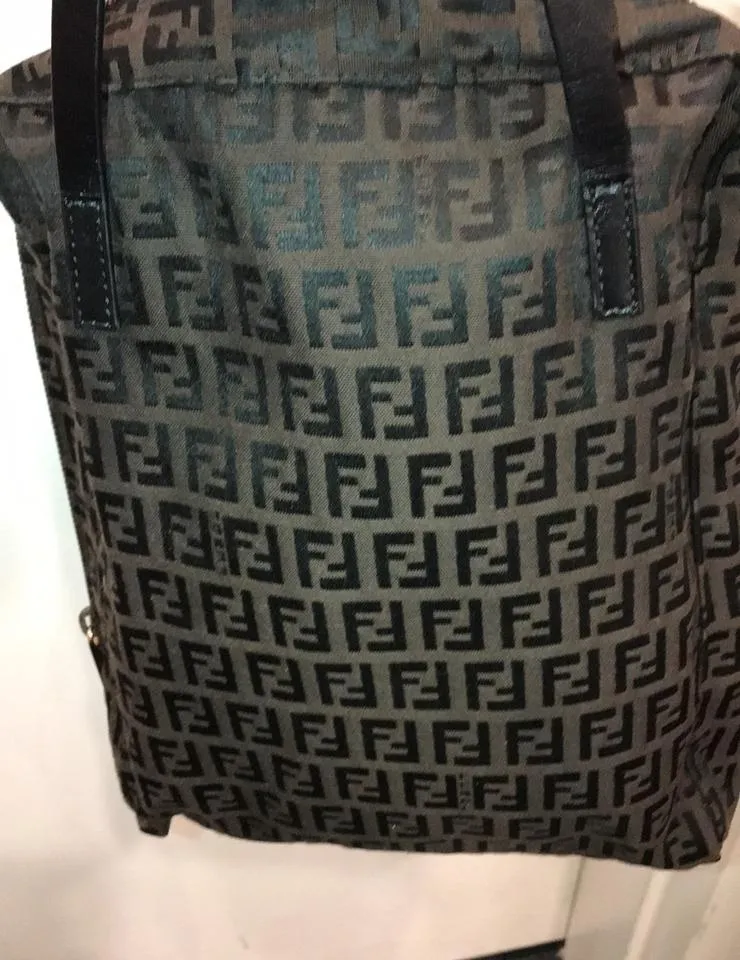 Zuccino Nylon Hand Bag Satchel Bag Brown (Authentic Pre-Owned)